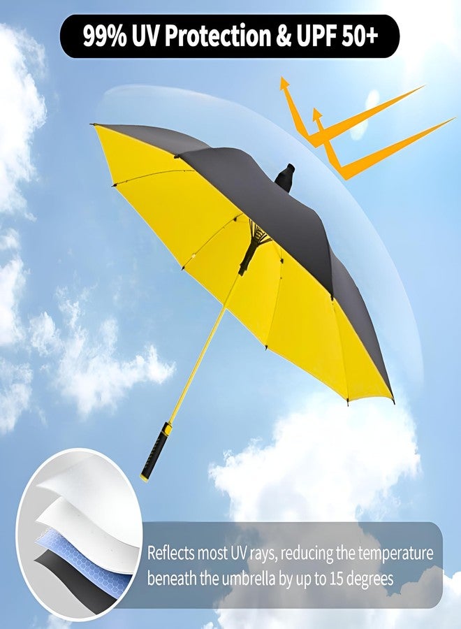 REMICH Auto Open Extra Large Golf Umbrella - Umbrella with Waterproof Telescopic Cover - Heavy Duty Blocking rain - wind & UV Rays from the Sun - High-Density Fabric Big Umbrella for Men & Women - Image 4